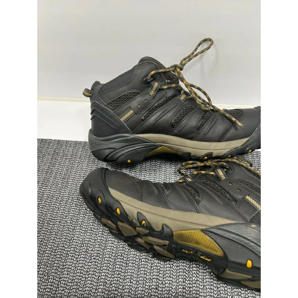 KEEN Lansing Mid Work Boots Black Waterproof Steel Toe Utility Mens Sz 11 D